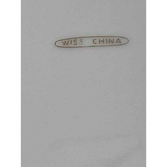 Vintage Wiss China Dinner Plate Gold Floral Trim Japan 10.5" Porcelain Collectib - Picture 6 of 6